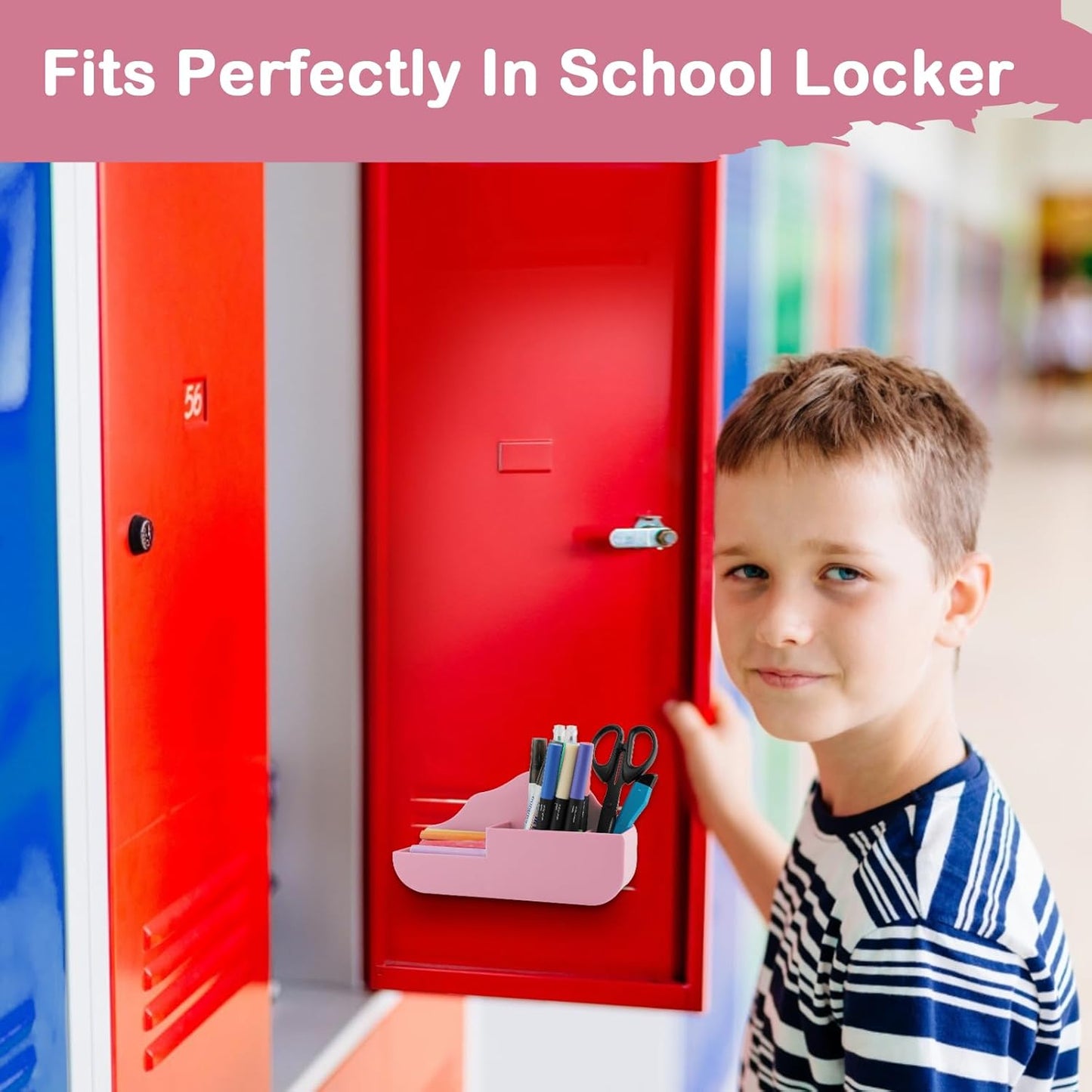 Magnetic Pen Holder,3 Compartments Magnetic Dry Erase Marker Holder,Extra Strong Magnet Storage Marker Pen Pencil Organizer for Refrigerator,Whiteboard,Locker Accessories(Cloud Style)