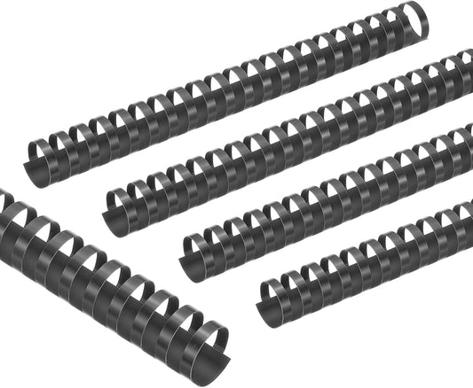 PATIKIL 28mm (1-1/8") Plastic Binding Combs, 10 Pcs 21 Rings Comb Binding Spines 240 Sheet Capacity Letter Size for Binding Paper Sheets Notebook Calendar Picture Album, Black