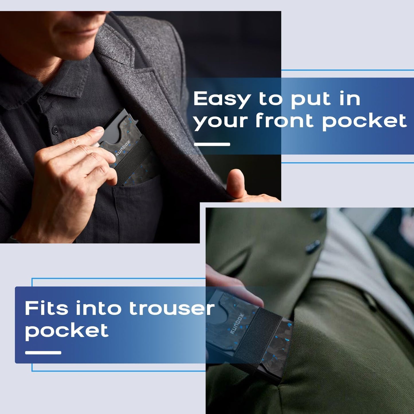 Mens Card Cases, Slim Card Holder Wallet for Men and Women, Minimalist RFID Blocking Wallet with Pop-Up Function, Thin Design, Metal Card Cases Holds 6+6 Cards, Gifts for Men, Men's Accessories