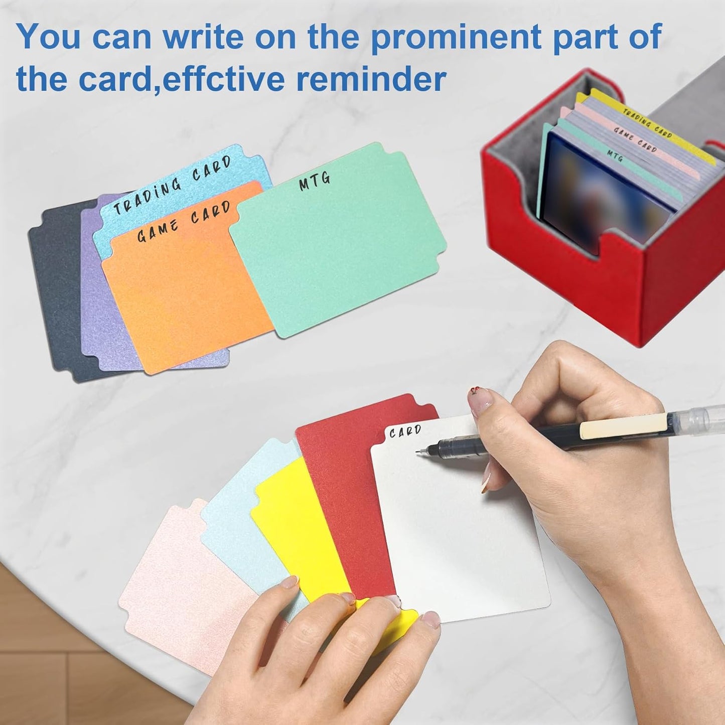 Trading Card Dividers, Multicolor 200-Pack Paper Card Dividers for MTG, TCG, Sports Card Organizer, Fits Standard Card Storage Boxes