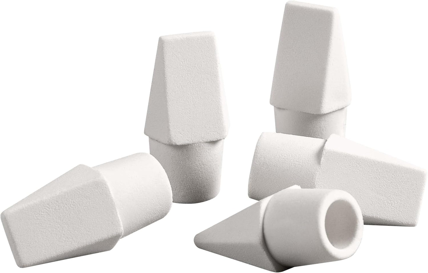 Ticonderoga Pencil Cap Erasers, White, 25 Count, 6 Packs (X38025)