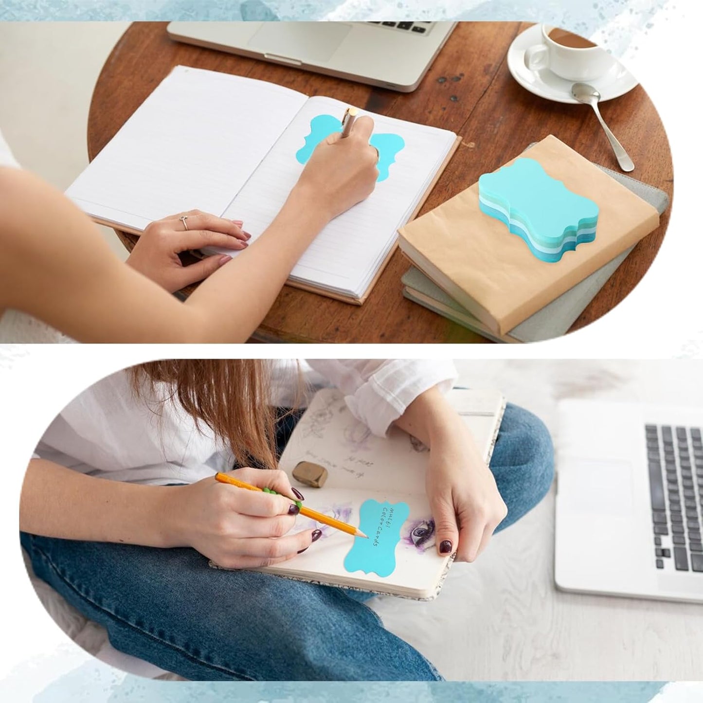 150 Pack Blue Index Cards 3x5 Pretty Blank Note Cards Aqua Cardstock Wedding Index Card Invitation Card Thank You Notes Cards For School Office Studying Kids Nursing Students