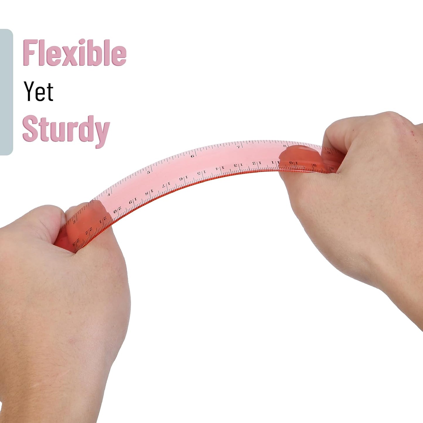 Mr. Pen- Plastic Rulers, 12 Inch, 6 Pack, Pastel Colors, Metric & Imperial, Clear Ruler Set, Cute Ruler 12 Inch