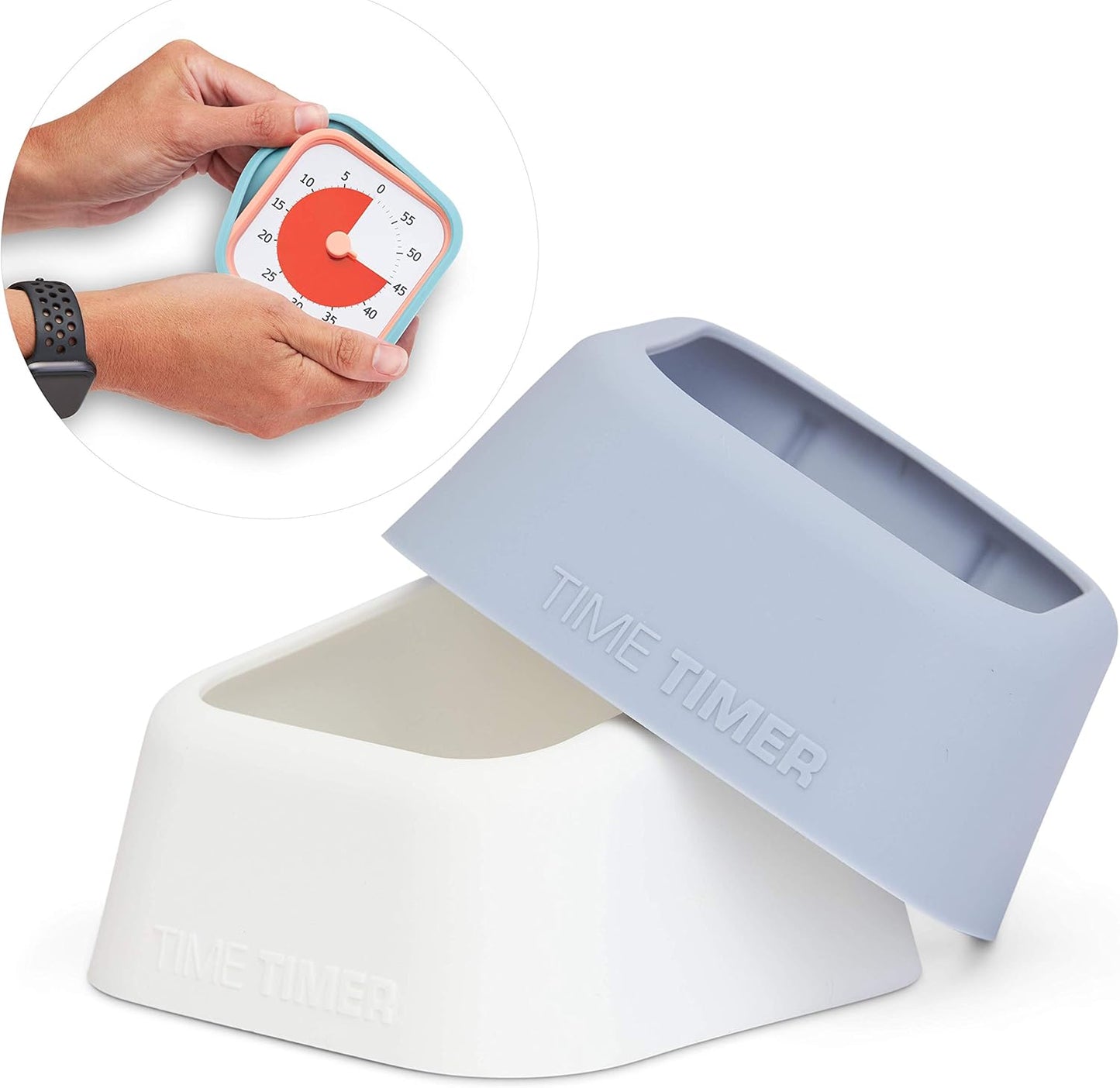 TIME TIMER Home MOD Neutral Cases - for Classroom Learning, Homeschool Study Tool, Student Desk Clock and Office Meetings with Silent Operation (2-Pack)