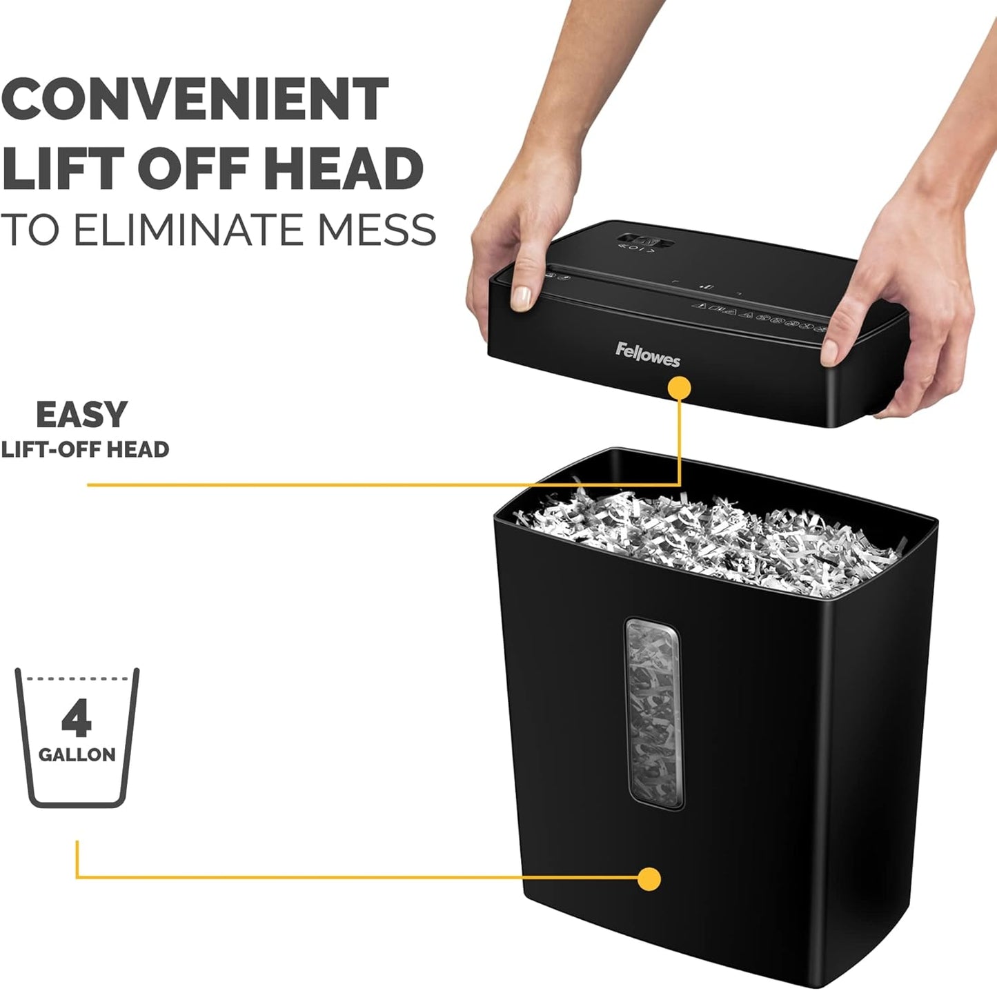 Fellowes P-40C 8 Sheet Cross-Cut Deskside Paper Shredder for Home Office