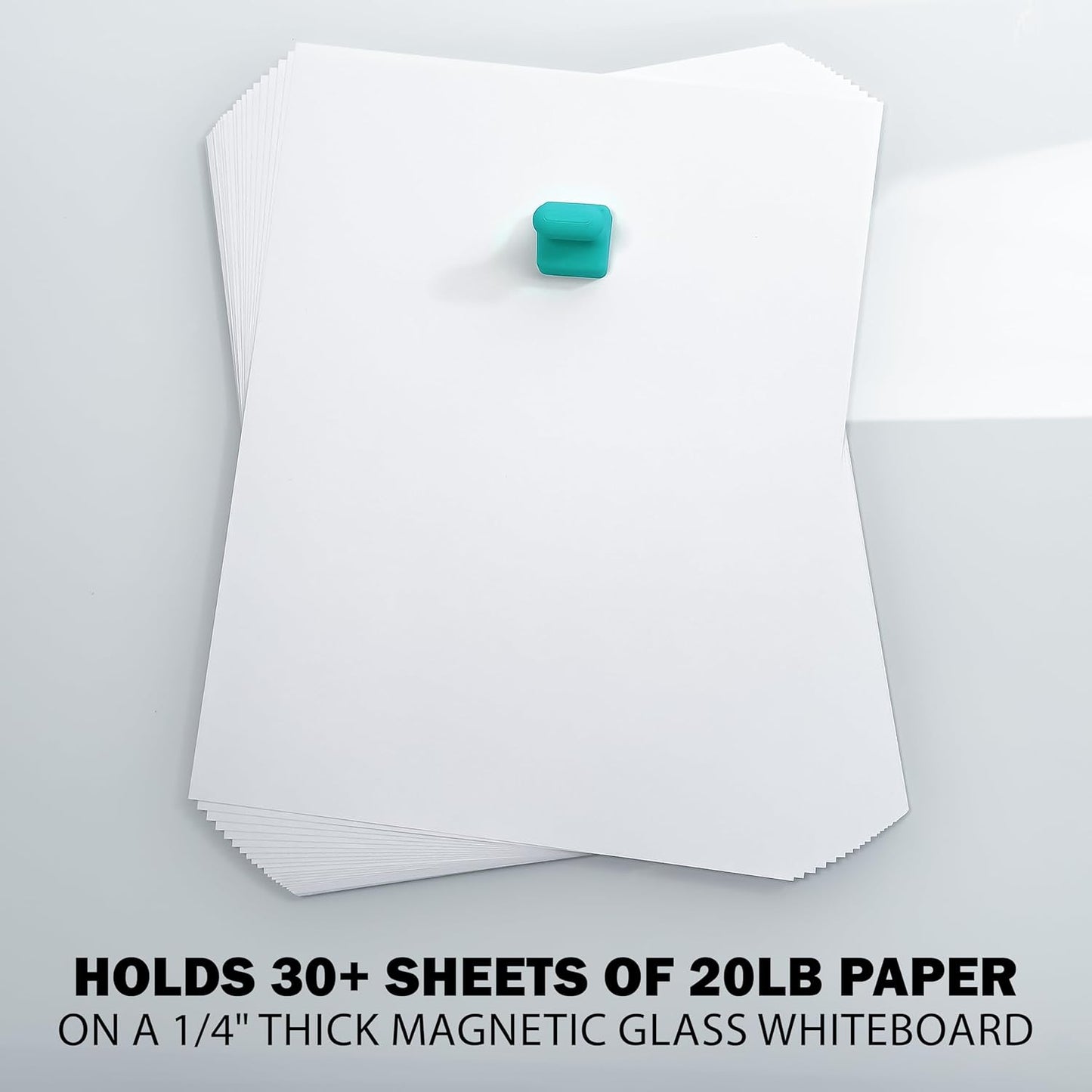 Glassboard Studio MiniBar Magnet - Strong Neodymium Rare Earth Magnets for Fridge, Whiteboard, Locker & Magnetic Glassboards - Crafting & Office Use - Strong Fridge Magnets (Seaside Teal Pawn, 4)