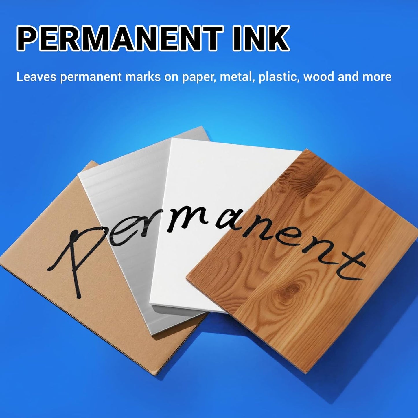 Black Permanent Markers 108 Pack, Black Markers Bulk, Fine Tip, Quick-Drying, Waterproof, Durable for Wood, Plastic, Metal, Glass, Paper - Office Supplies, School, Classroom, Home Organization