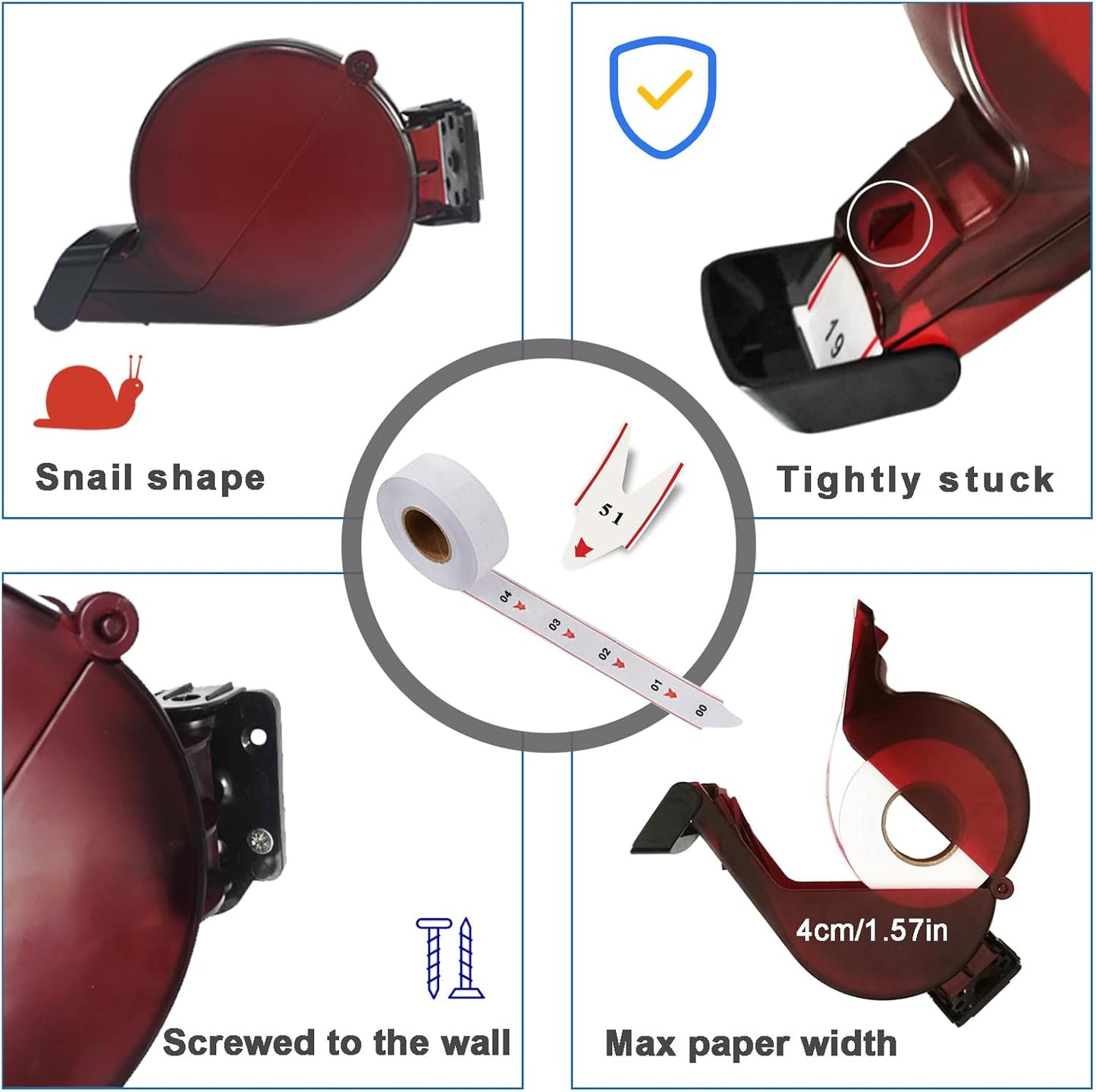 Ticket Dispenser Take a Number System Number Dispenser with 1 Ticket Roll 2 Digit Queue Tickets 20 Groups Ticket Number from 00-99 (2 Digit, Purple)