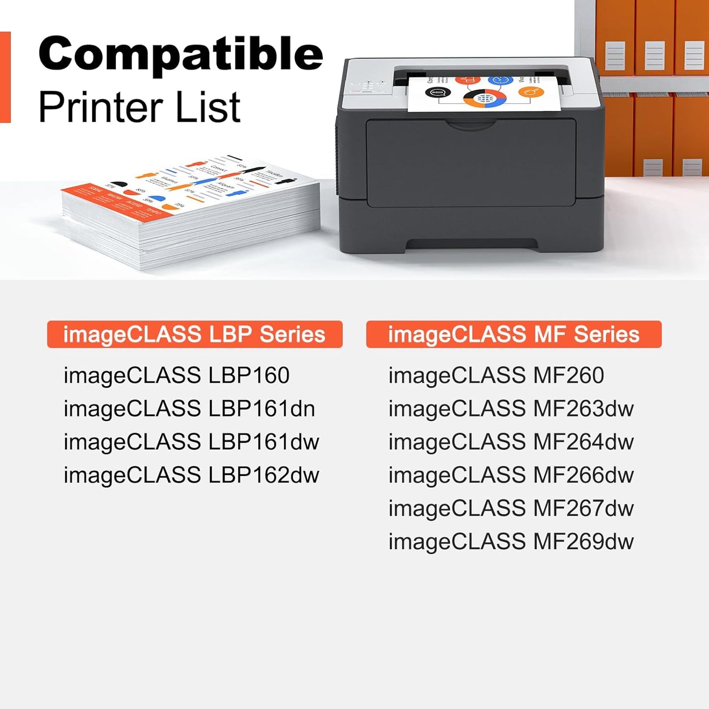 v4ink 2PK Compatible 051 Toner Cartridge Replacement for Canon 051 2168C001 CRG-051 Toner Cartridge Black for Canon ImageCLASS MF269dw MF267dw MF264dw LBP162dw LBP161dn LBP160 MF260 Printer