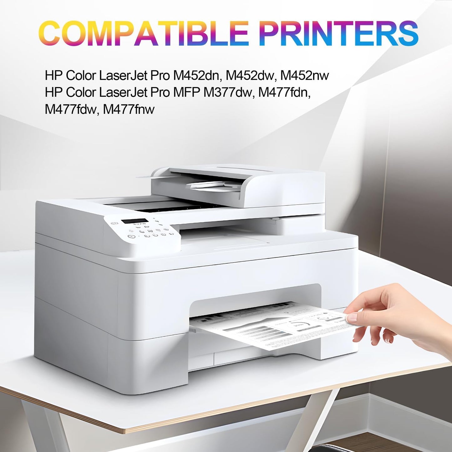 410A Black Toner Cartridges Compatible with HP 410A CF410A Toner Cartridge for M477fnw M477fdw M477fdn M452dn M452nw M452dw Printer(2 Pack, Black)