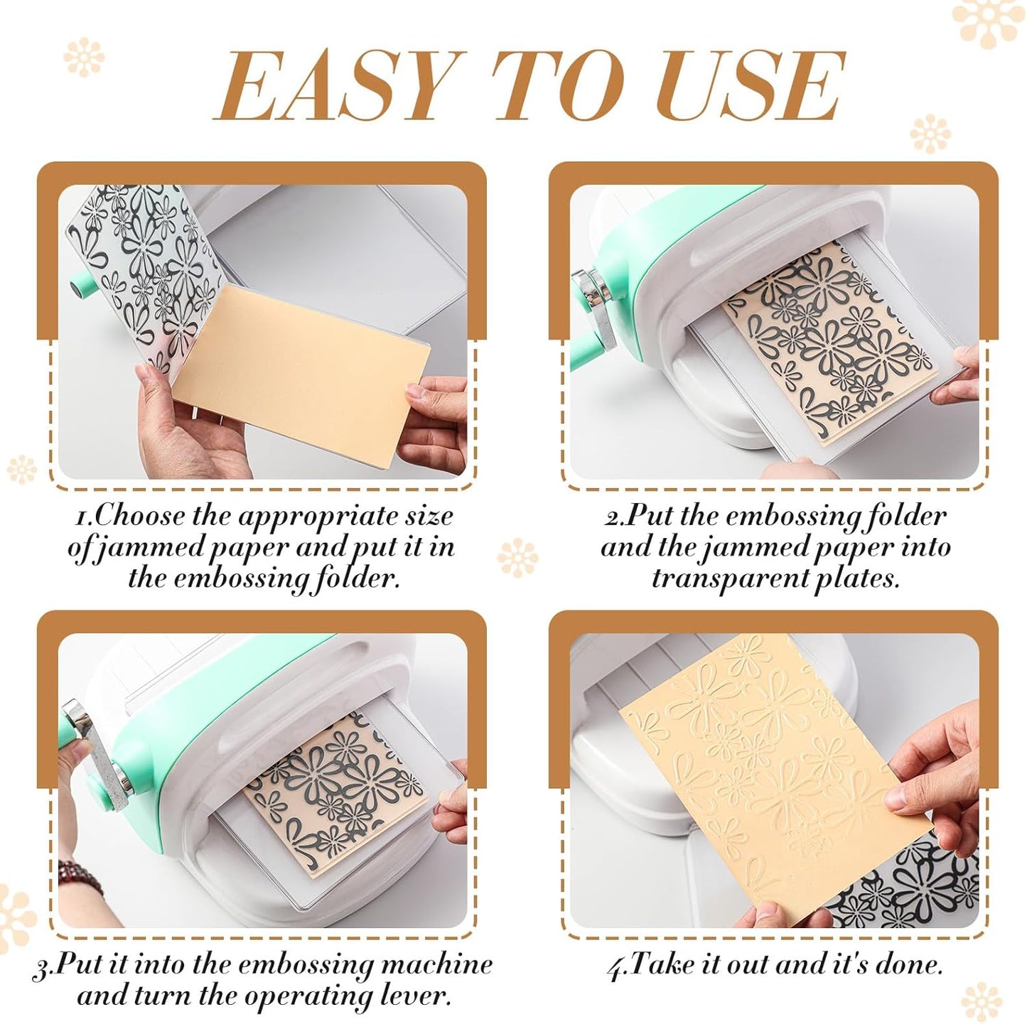 Geiserailie 8 Pieces Embossing Folders Embossing Machine Template Paper Card Heart Folders for Card Making DIY Flower Scrapbook Photo Album Craft Decoration 5.9 x 4.1 Inch(8 Pcs,Classic Style)