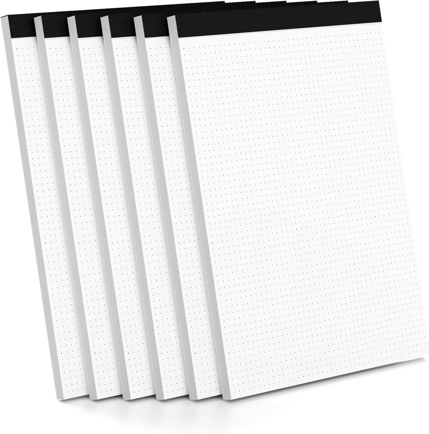 Dotted Paper 8.5 x 11, 6 Pack Dot Grid Paper Pad, 30 Sheets Per Pad Dotted Journal Notepad 8.5 x 11, Easy Tear-Off 5x5 Dots Journal Paper Pads for Office, School