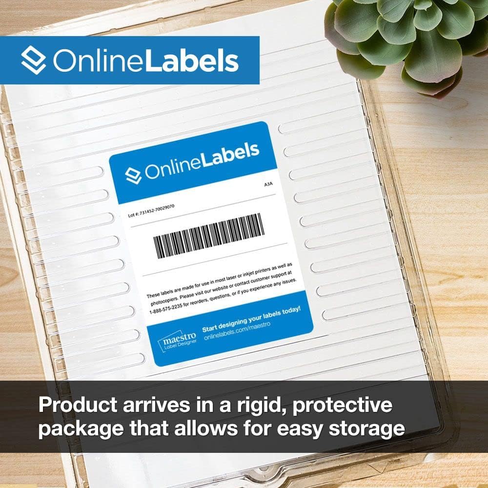 4 x 2.5 Rectangle Labels - Pack of 800 Labels, 100 Sheets - Inkjet/Laser Printer - Online Labels