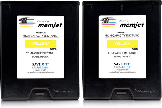 Quadient Memjet M5K250-N Compatible High Capacity Yellow Printer Ink Tank (500ml) - Printer Ink Cartridge for Mach Series Quadient & Hasler Printers - Fade-Resistant Replacement Inkjet Printer Ink