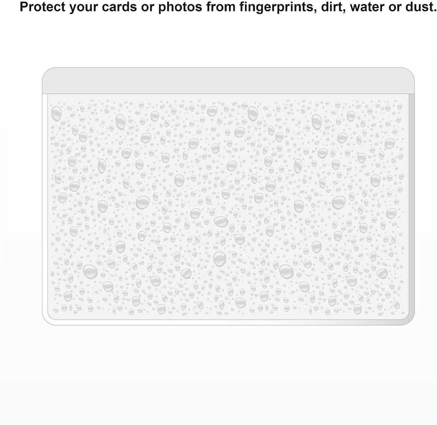 Clear Adhesive 3" x 5" Index Card Pockets With Top Open Loading, 50 Pack, Plastic Labels Holders for Storage Bins and Library, Ideal for Organizing and Protecting Your Cards