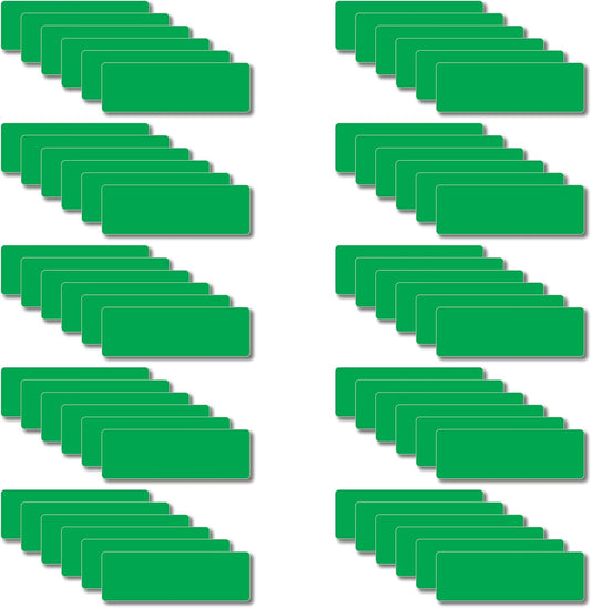 Magnetic Dry Erase Magnets Labels 3x1 inches, Reusable Name Tags, Organizing Schedules in Office/Classroom. Work on Fridge/White Board (Green 60Pcs)