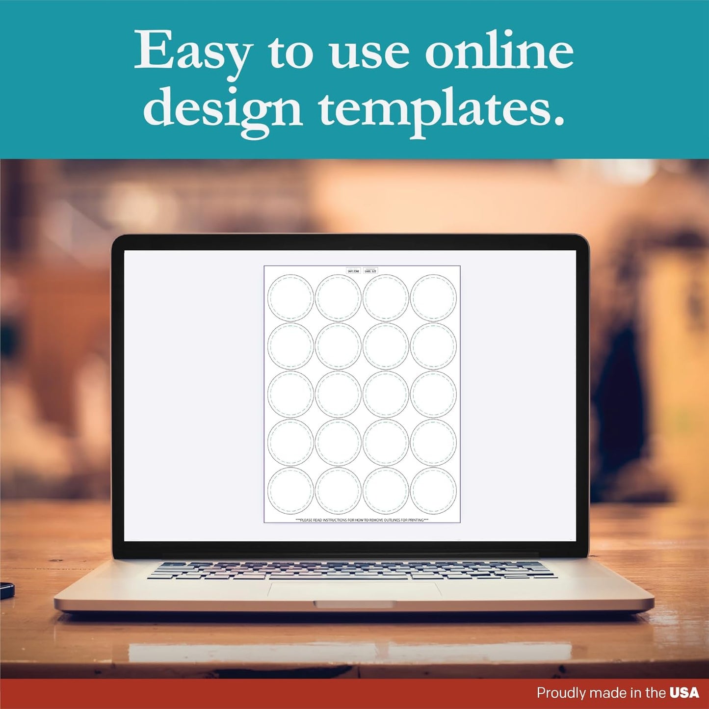 Premium Label Supply White Sticker Round Labels – 2" Circle – Laser/Inkjet Compatible – (20 per Sheet), 2000 Sheets – 40,000 Total Adhesive Labels