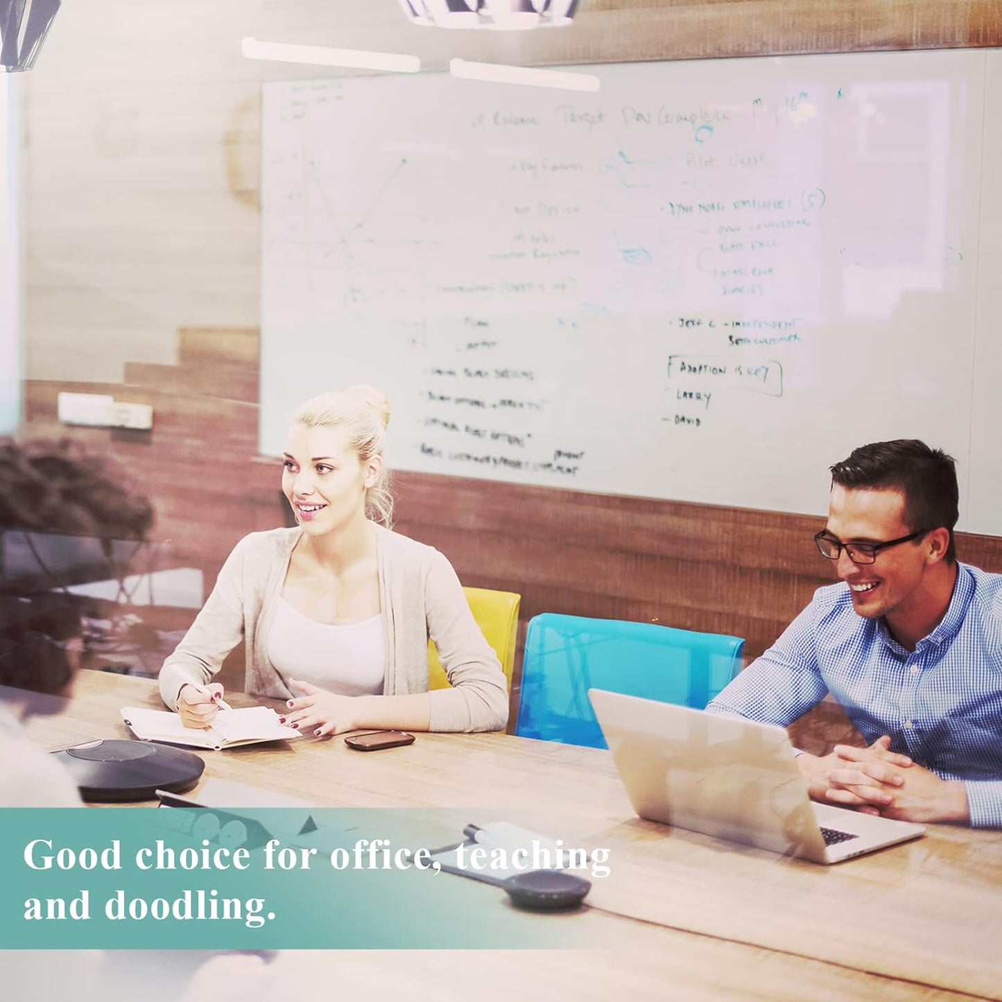 White Board Adhesive Contact Paper, 24" x 36" Stick on Magnetic Whiteboard Roll, Dry Erase Board for Wall, Easy to Write and Clean Magnetic Board for Kids, Office, Home, with Marker, Eraser