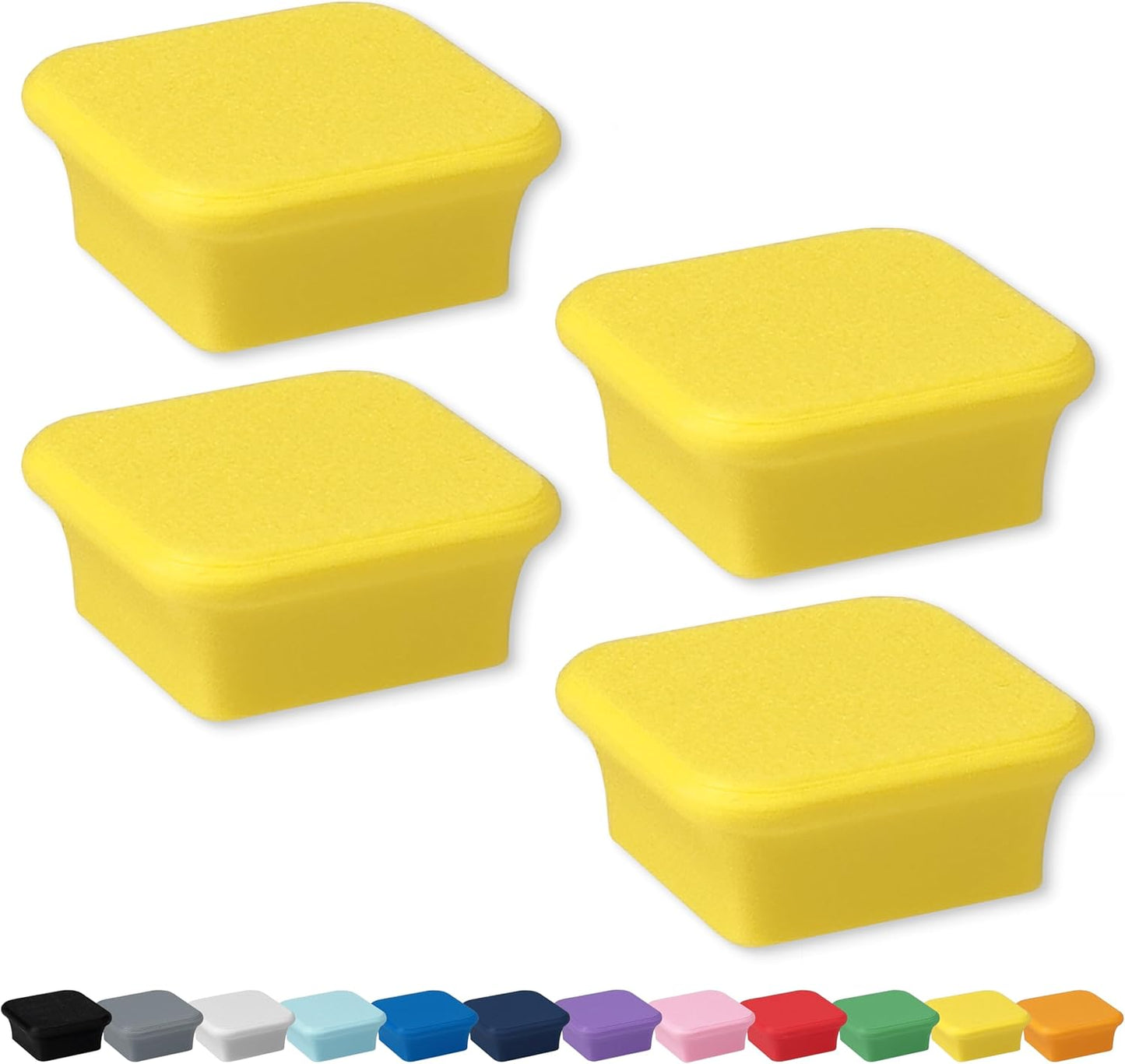 Glassboard Studio MiniBar Magnet - Strong Neodymium Rare Earth Magnets for Fridge, Whiteboard, Locker & Magnetic Glassboards - Crafting & Office Use - Strong Fridge Magnets (Sunshine Yellow, 4)