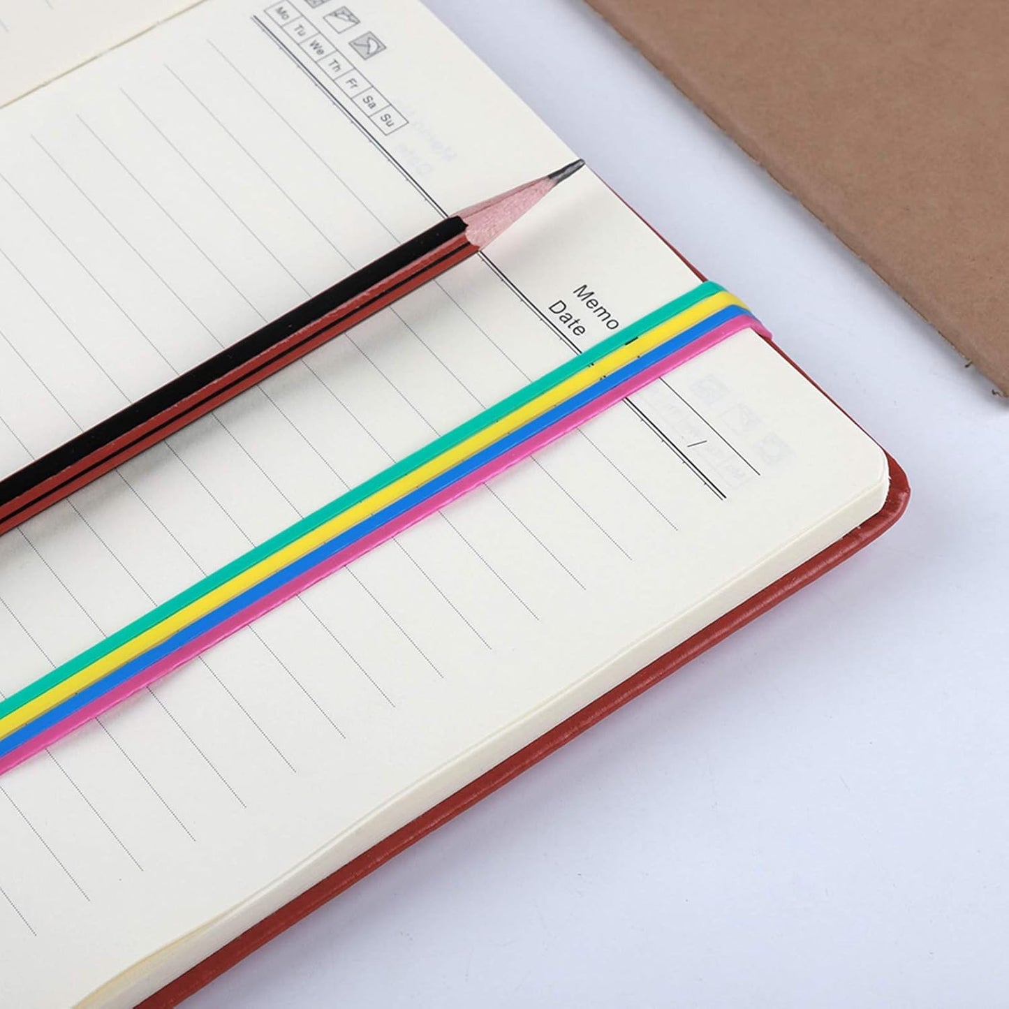 Rubber Bands, Matfamily Size 33 (3 1/2" x 1/8'') Colorful Natural Rubber Band, 33 Heavy Duty Elastic Office Supplies Rubber Bands for Office Files Bank Paper Bills Money or School (1/4 Pound Bag)