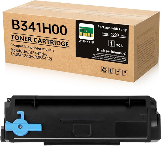 B341H00 High Yield Black Toner Cartridge with Chip (1-Pack) - Compatible with Lexmark B3340dw/B3442dw/MB3442 Series Printers