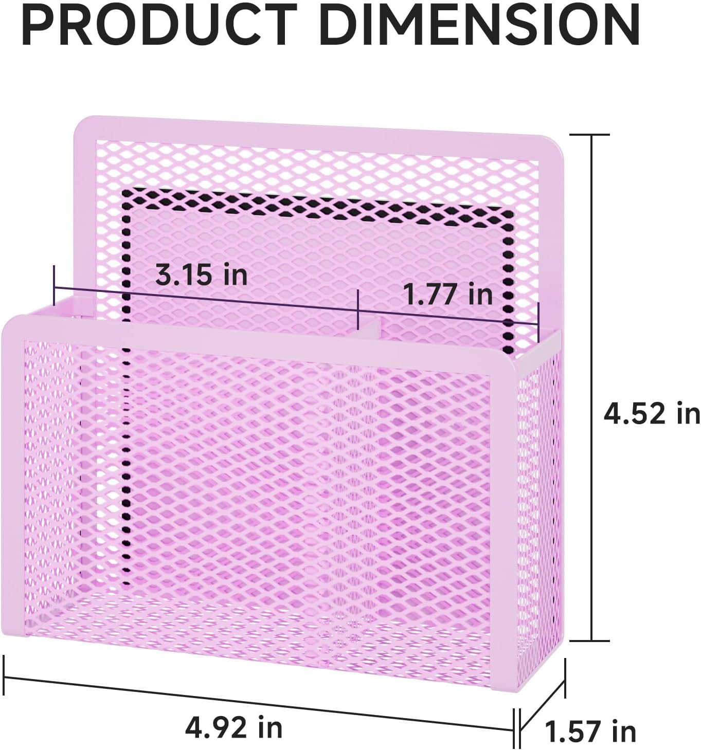 Magnetic Dry Erase Marker Holder, Mesh Pen Holder for Whiteboard，Magnet Pencil Organizer Storage for Refrigerator Locker Accessories Organizer for Home, School and Office(Purple)