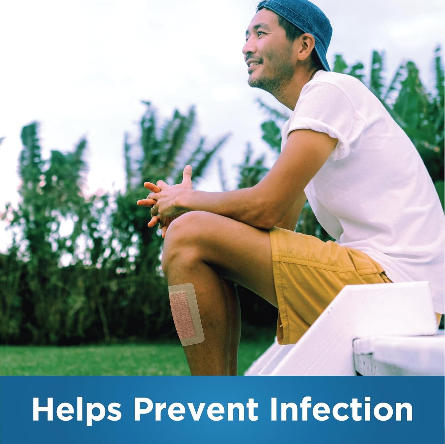 Amazon Basic Care Sheer Adhesive Pad Bandages, Extra Large Comfortable Non-Stick Pad, All Skin Types, 30 Count (3x4 inches)