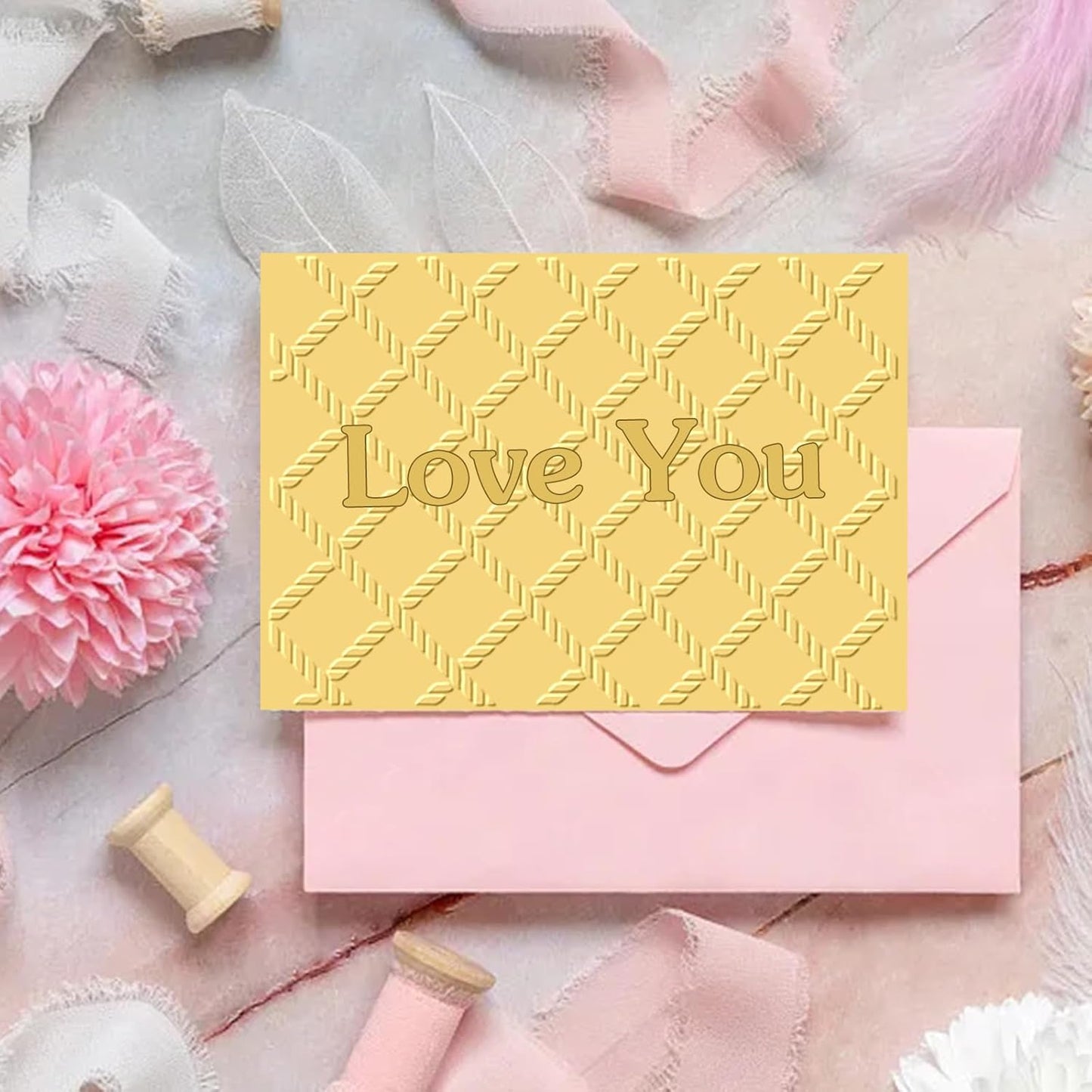 8-Piece Plastic Embossed Folders Template DIY Craft Template Photo Album Decoration