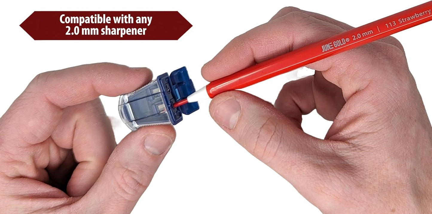 June Gold 36 Brown (Bronze #134) Colored 2.0 mm Lead Refills, Bold Thickness for Heavy Use, Break Resistant with a Convenient Dispenser