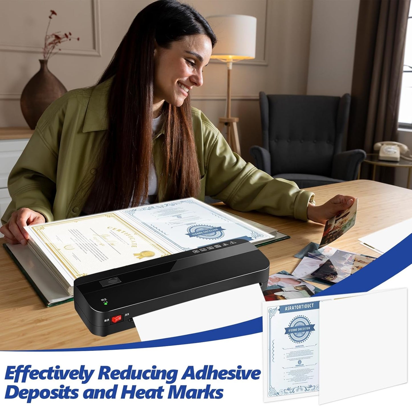 5 Pack ID Card Size Laminator Carrier Sleeve 11.75X17.75 Inch Thermal Laminating Carriers Sheets Protection Thermal for All Brand Laminating Pouches Work Permits Pass Cards Student ID Cards