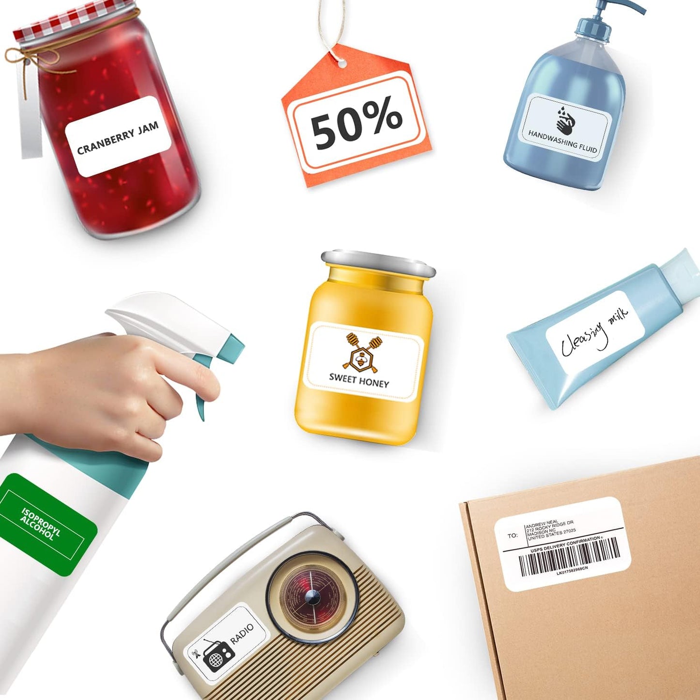 2"×4" shipping labels 300 labels sticker paper for Laser/Ink Jet Printer mailing labels 8.5"×11" white 10 per sheet