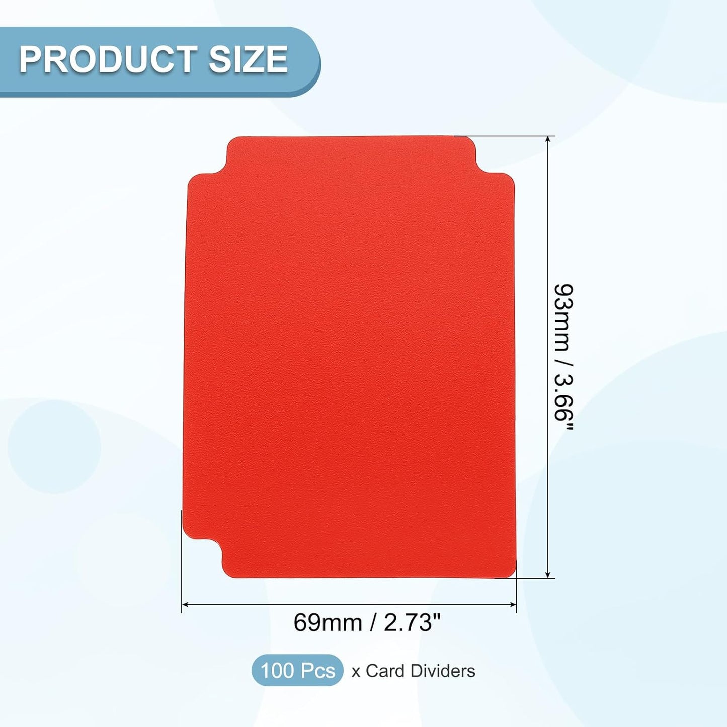 PATIKIL Trading Card Dividers, 100 Pcs Index Card Football Card Sorter Storage Boxes Organizer Tray Accessories for Sports Game Baseball Card, Red