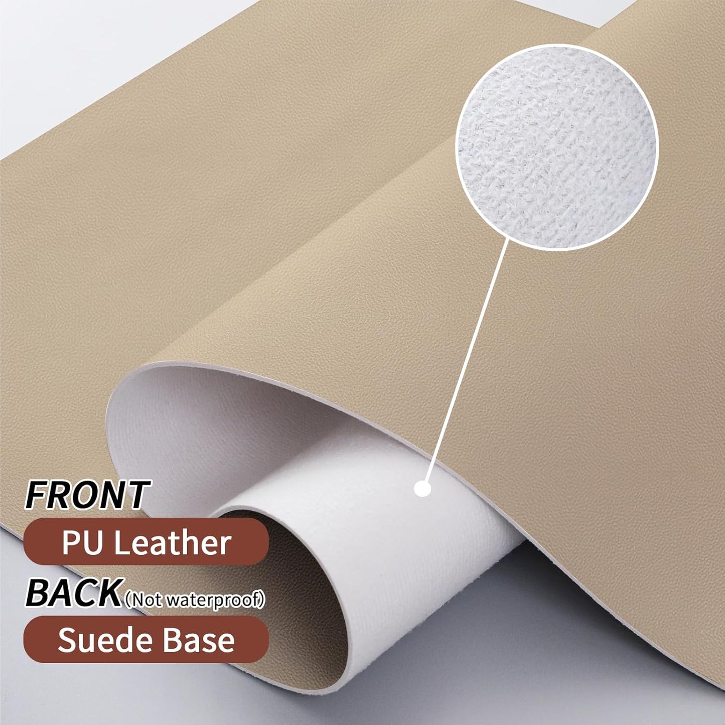 Bloss Beige Desk Mat 23.6" x 13.8", Desk Matt for Desktop, Large Leather Mouse Pad Waterproof, Computer Mat for Office Work/Home/Decor/Protector