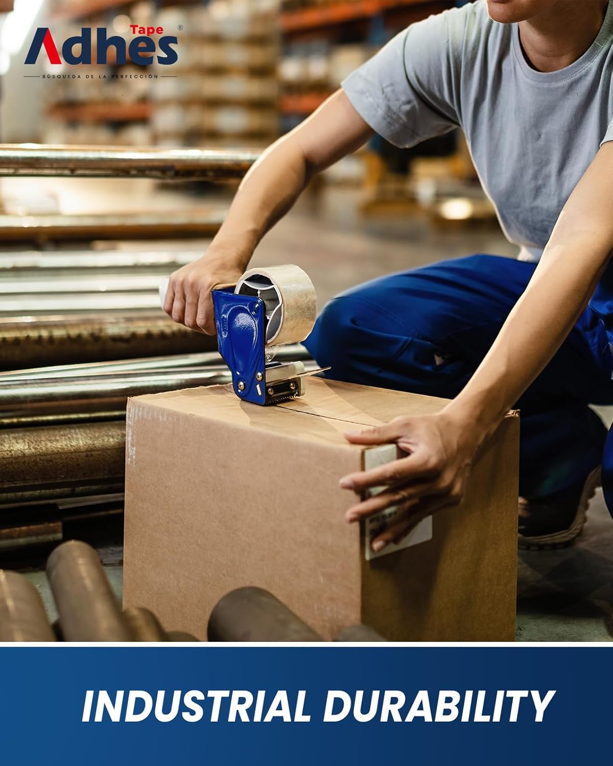 ADHES Premium Packing Tape – 6 Rolls, 1.88" x 165 ft (55 Yards), 2.7 mil Thick Clear Shipping Tape – Ultra-Strong & Durable for Packaging, Moving, Mailing, and Sealing