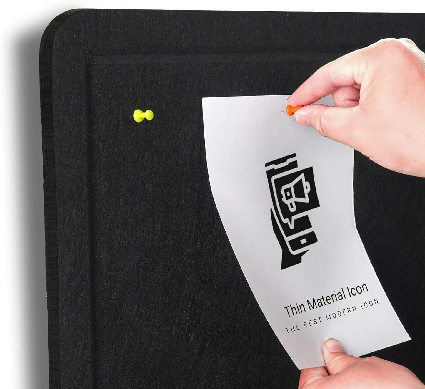 Large Bulletin Board - 72 X 48 inches Cork Board with 30 Pushpin, 6' x 4' Felt Cork Board Notice Pin Board, Self-Adhesive Vision Board Mood Board Foldable Photo Board for Wall (Black)