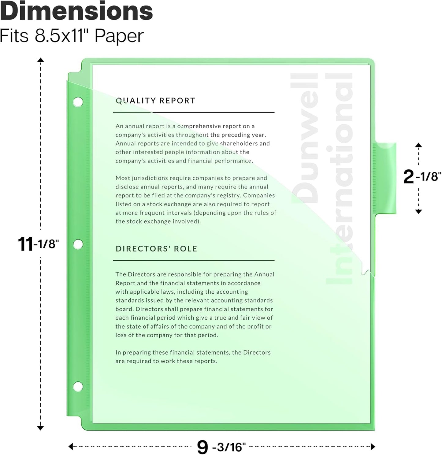 Dunwell 5-Tab Binder Pocket Dividers, Plastic Dividers with Two Pockets for 3-Ring Binder, Multicolor, Fits 8.5x11 Letter Size Documents, Insertable Tabs, 5 Subject Notebook Divider 3 Hole Punched