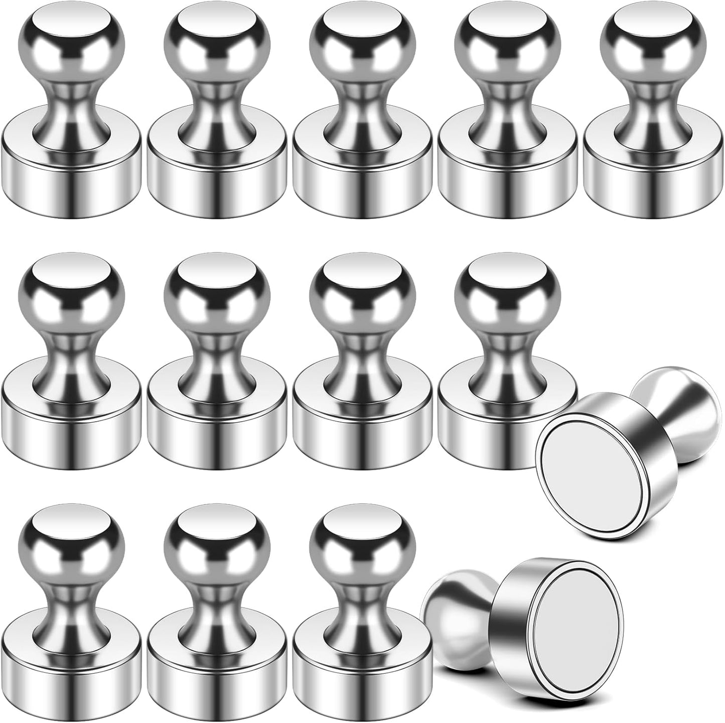 FINDMAG 14Pcs Strong Fridge Magnets, Small Neodymium Magnets for Whiteboard, Push Pins for Kitchen, Office, School, Locker Accessories