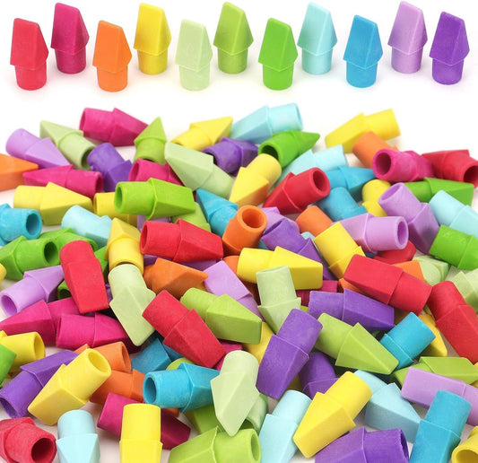 ZZTX Pencil Top Erasers, 120 Pack Eraser Caps Bulk, Erasers for Pencils, Eraser Toppers for Kids School Home Office, 11 Assorted Colors Erasers
