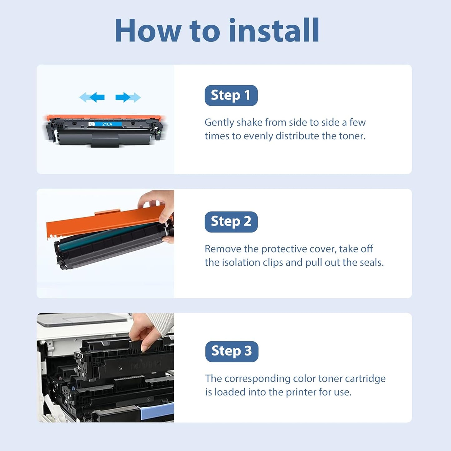 210A Toner Cartridges High Yield for Color Laser Jet Pro MFP 4301fdw 210A Compatible for HP 4201dn 4201dne 4201dw 4201dwe MFP 4301dw 4301dwe 4301fdn 4301fdne 4301fdw 4301fdwe Printer(BK/Y/M/C,4 Pack)