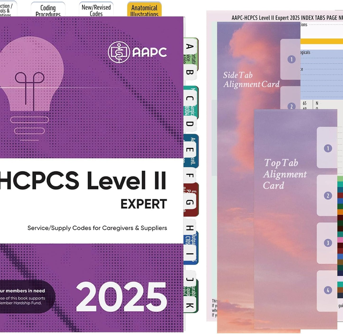 Index Tabs for HCPCS Level II Expert 2025 Codebook - Easy Navigation for Medical Coding Books (for AAPC Version)