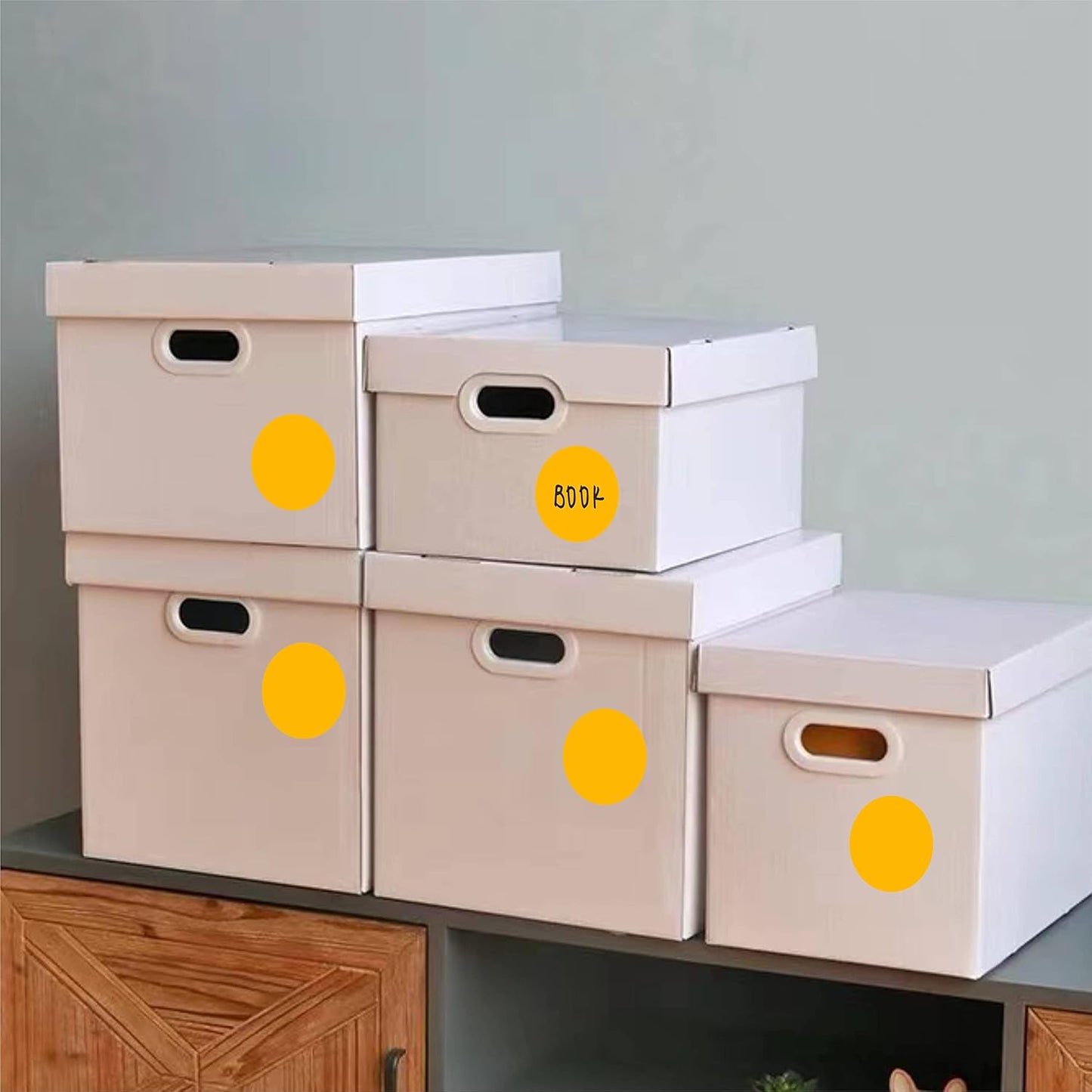 PARLAIM 2" Round Color Coding Stickers, 500 Circle Dot Labels, in Dispenser Box for Inventory Food Retail Office (Fluorescent Orange)