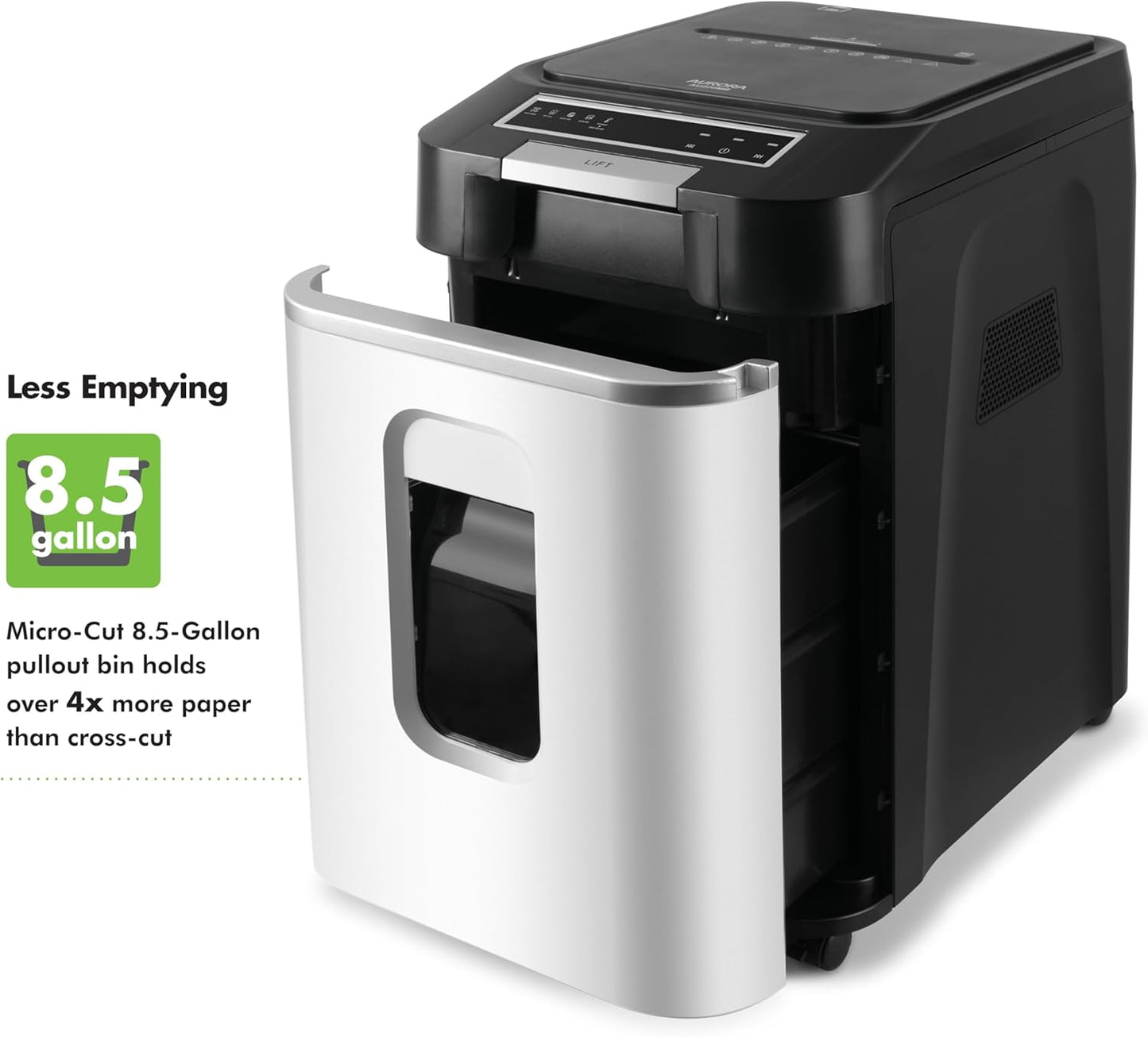 Aurora Commercial Grade 220-Sheet Auto Feed High Security Micro-Cut Paper Shredder/ 60 Minutes/Security Level P-5