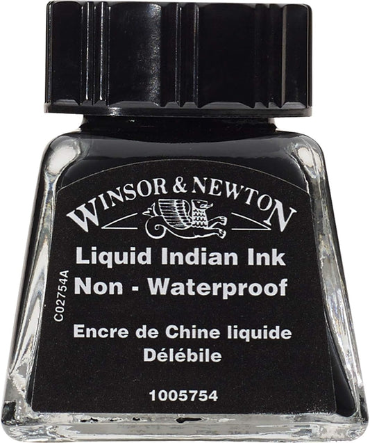 Winsor & Newton Drawing Ink, 14ml Bottle, Liquid Indian Ink