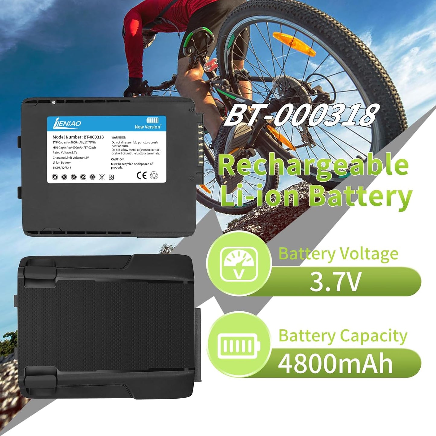 20 Pack for Zebra Scanner Battery TC77 BT-000318 [New Version 4800mAh] for Zebra TC77 Battery TC70 TC70x TC72 TC75 TC75x TC700H TC700K TC77HL TC720L Barcode Scanner BT-000318-01