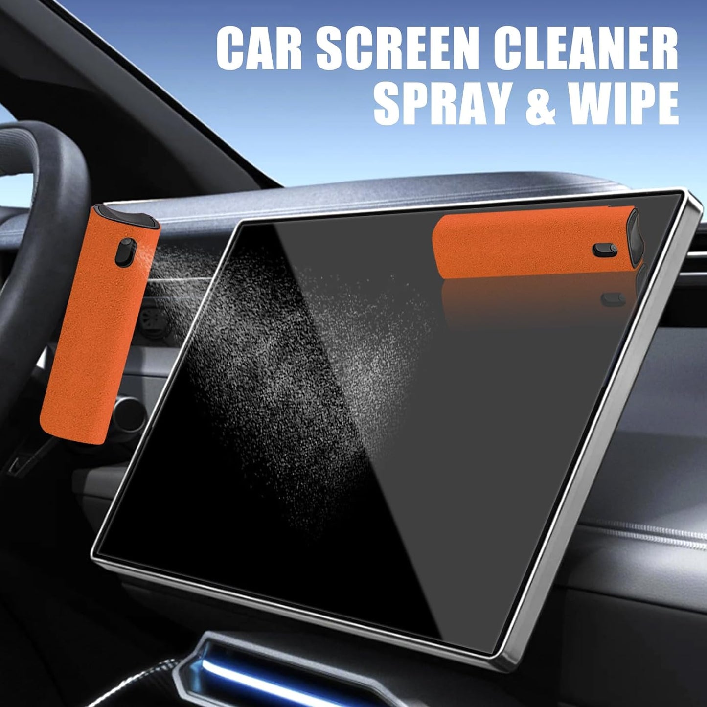 walrfid Car Screen Cleaner, Computer Screen Cleaner Spray and Wipe, Laptop Cleaning Mist Kit for Electronic iPad, iPhone, Phone, MacBook, TV, Tablet Display, with Graffiti Case