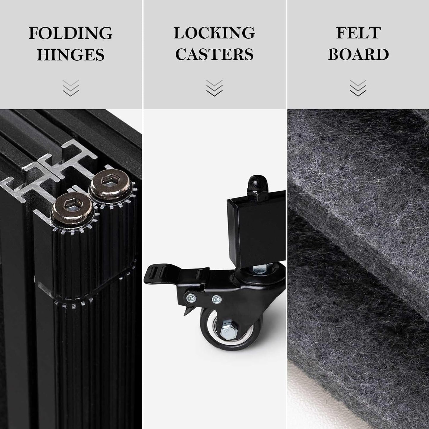 Room Partition,Folding Privacy Divider,Office Partition Dividers,Office Dividers Wall, 10'6"W x 6'7"H,Grey