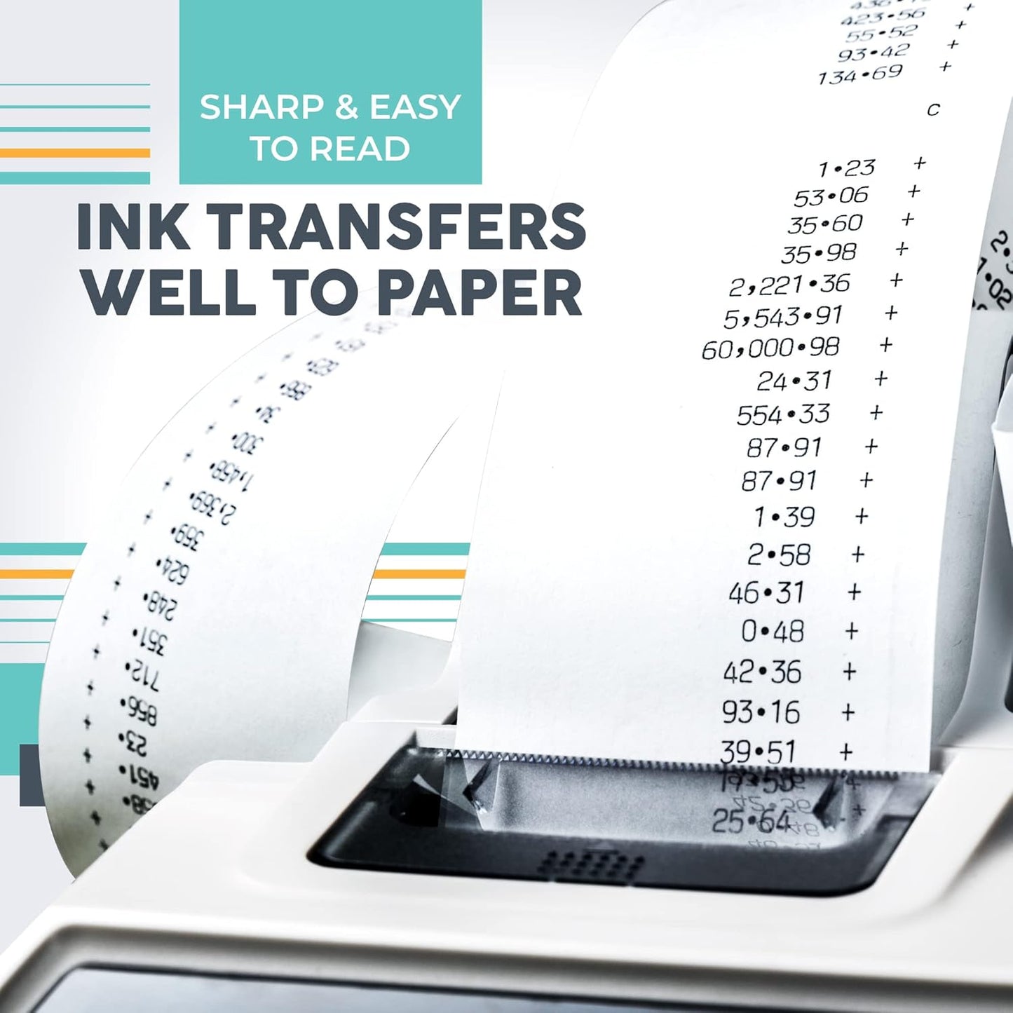 CATIGA IR-40T Ink Roller Cartridge for Printing Calculators and Adding Machines, Black/Red Pack of 2, Used with Casio HR-100TM HR-150TM HR-170RC, Sharp EL-1750V EL-1801V, CP30A CP90A