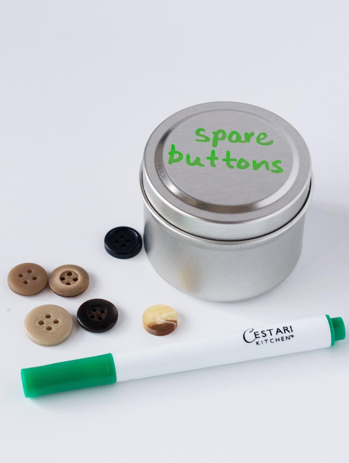 Cestari Green Liquid Chalk Marker with 2mm Fine Tip for Writing and Drawing - Erasable Chalkboard Label Paint Pen for Kitchen