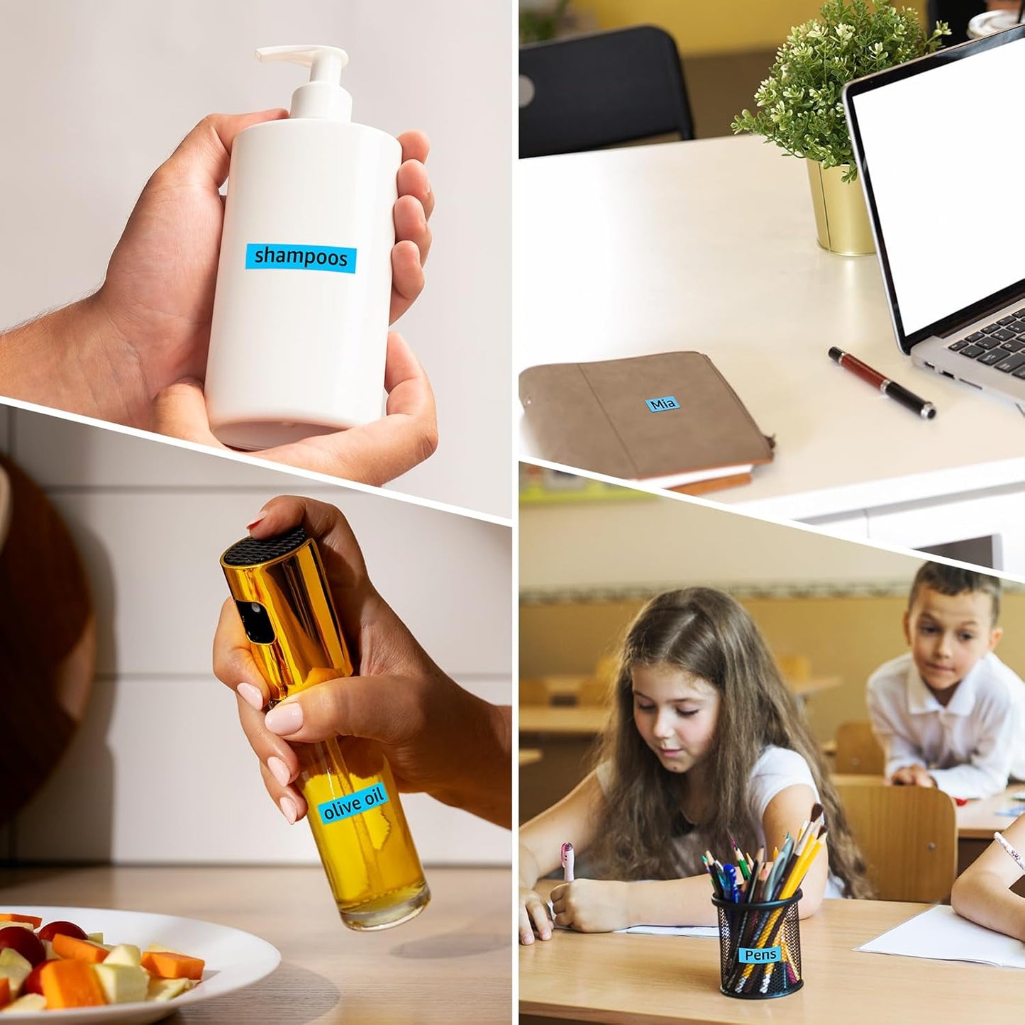 Compatible for Brother P-Touch M Tape M-K531 MK531 M531 MK-531 Black on Blue Label Tape 0.47" (12mm) x 26.2ft 3 Pack