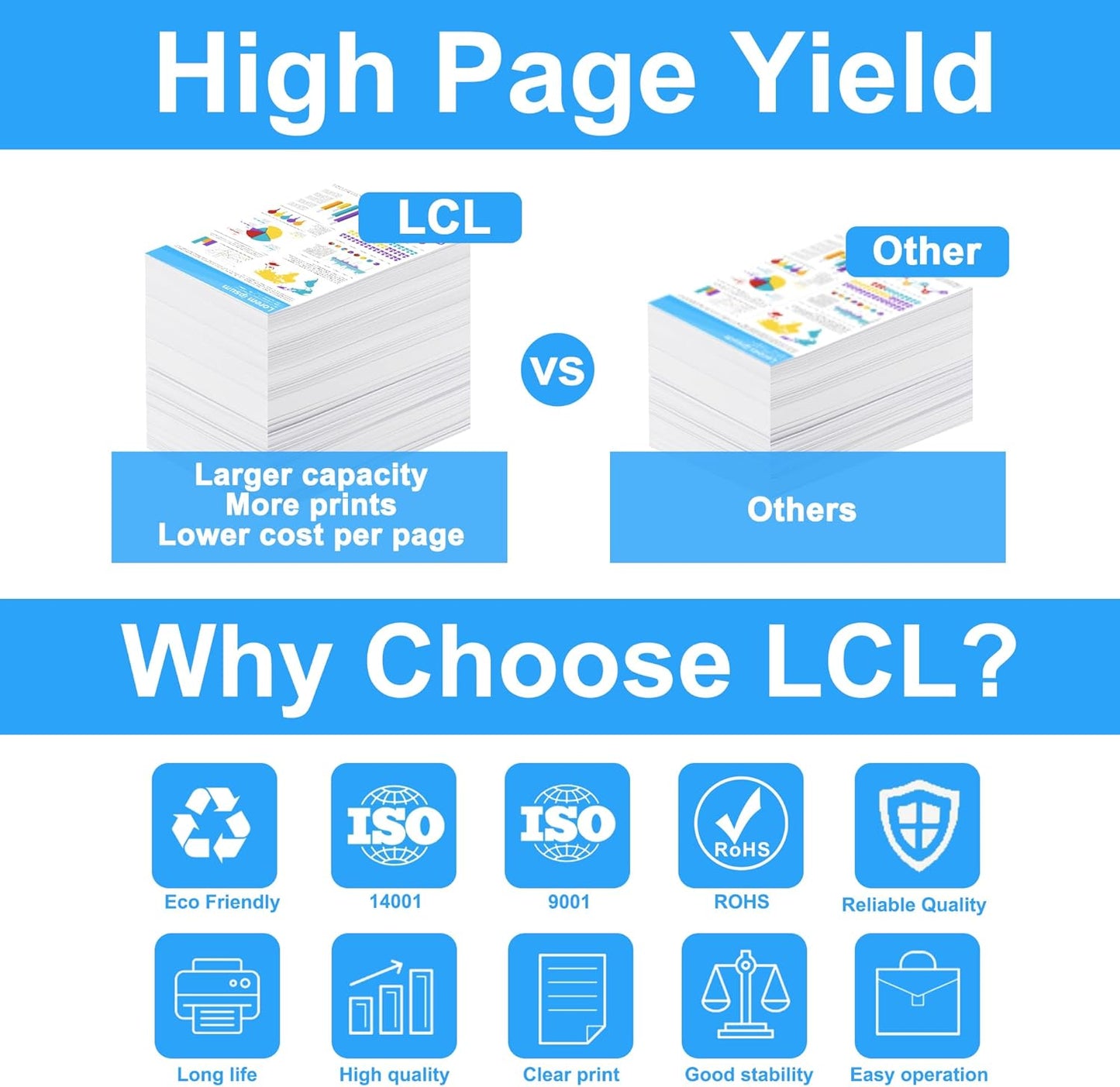 LCL PGI-35 Black Ink Cartridge Replacement for Canon 35 36 PGI35 CLI36 Ink Work with Canon Pixma iP110 iP100 IP100B TR150 mini260 mini320 Printers (6BK)